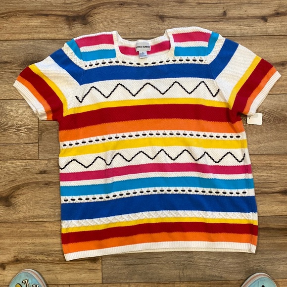 Vintage Alfred Dunner Knit short sleeve top - Picture 1 of 7